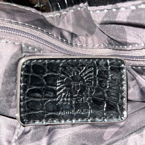 Anne Klein Black Embossed Shoulder Bag - Picture 4 of 9